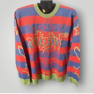 NWT Heaven by Marc Jacobs x Stray Rats Ratgirl Striped Knit Sweater Size Large